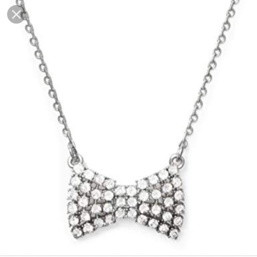 NWT Kate Spade Sparkle Bow Pendant Necklace